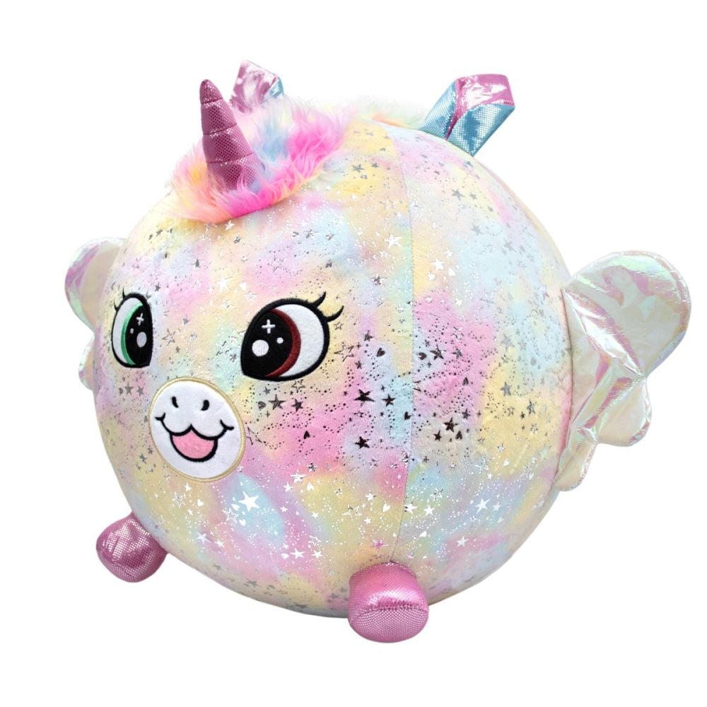 Jucarie de plus gonflabila, Biggies, Shiny Corns, Unicorn, Rainbow