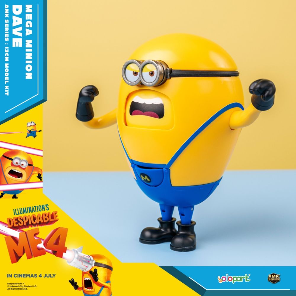 Figurina Despicable Me 4, AMK Series, Mega Minion, Dave, 12 cm
