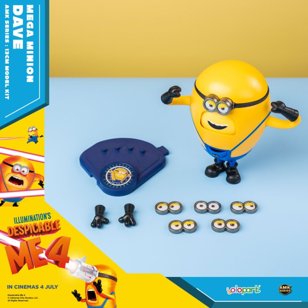 Figurina Despicable Me 4, AMK Series, Mega Minion, Dave, 12 cm