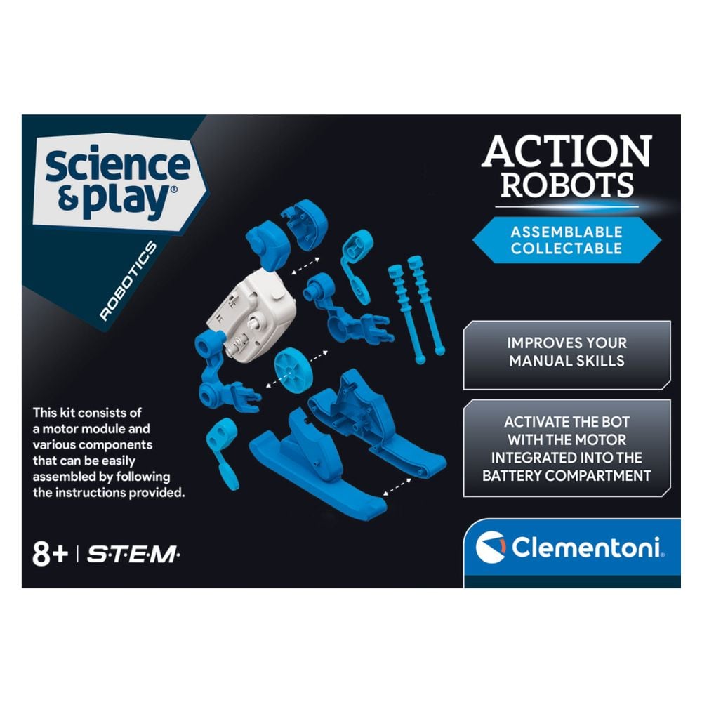Kit de constructie, Clementoni, Science & Play, Robot Skier