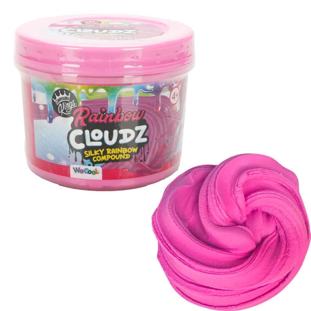 Slime Compound Kings, Butter Cloudz, Rainbow Cloudz, 100 gr, Roz