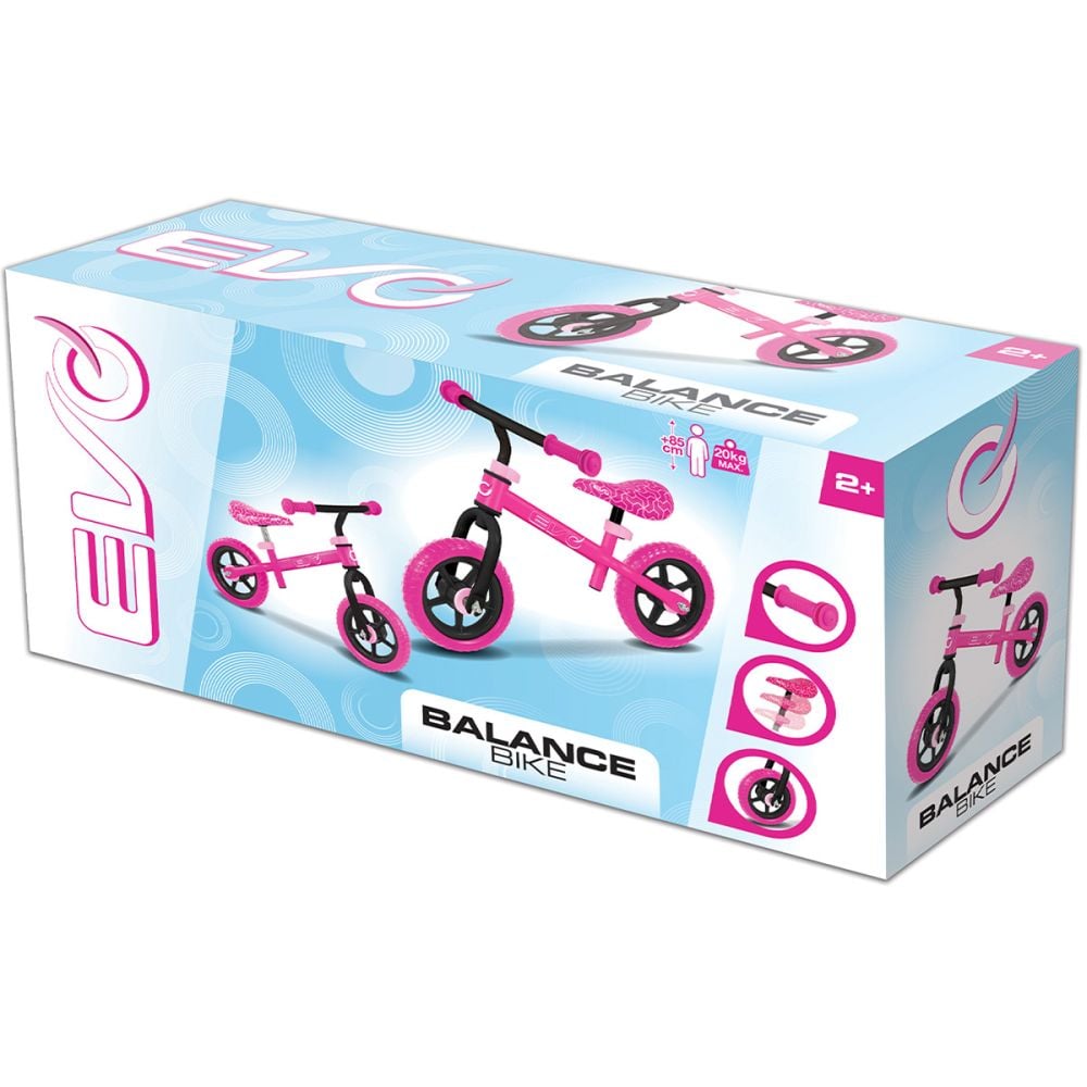 Bicicleta fara pedale, pentru echilibru, Evo, Roz | Noriel