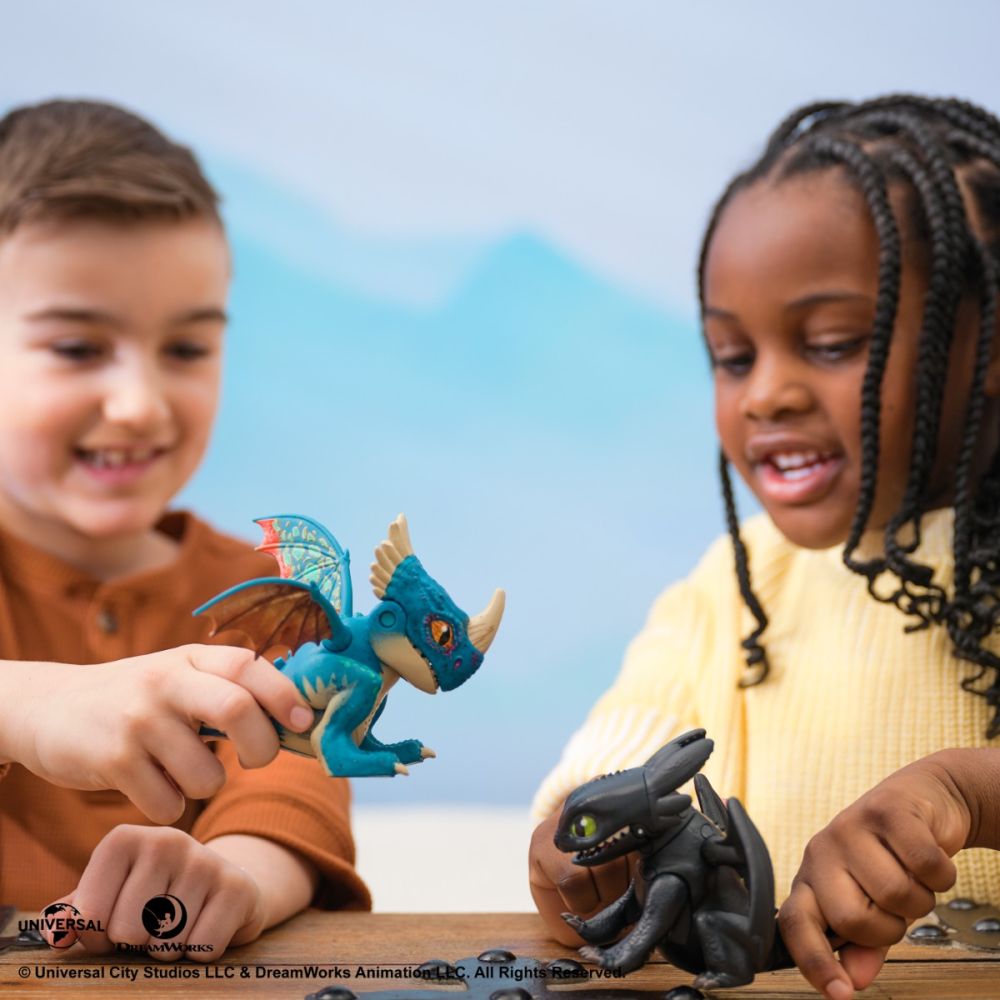 Figurina cu efecte sonore, DreamWorks Dragons, Roaring Minis, Toothless, 20151465