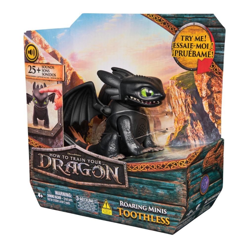 Figurina cu efecte sonore, DreamWorks Dragons, Roaring Minis, Toothless, 20151465