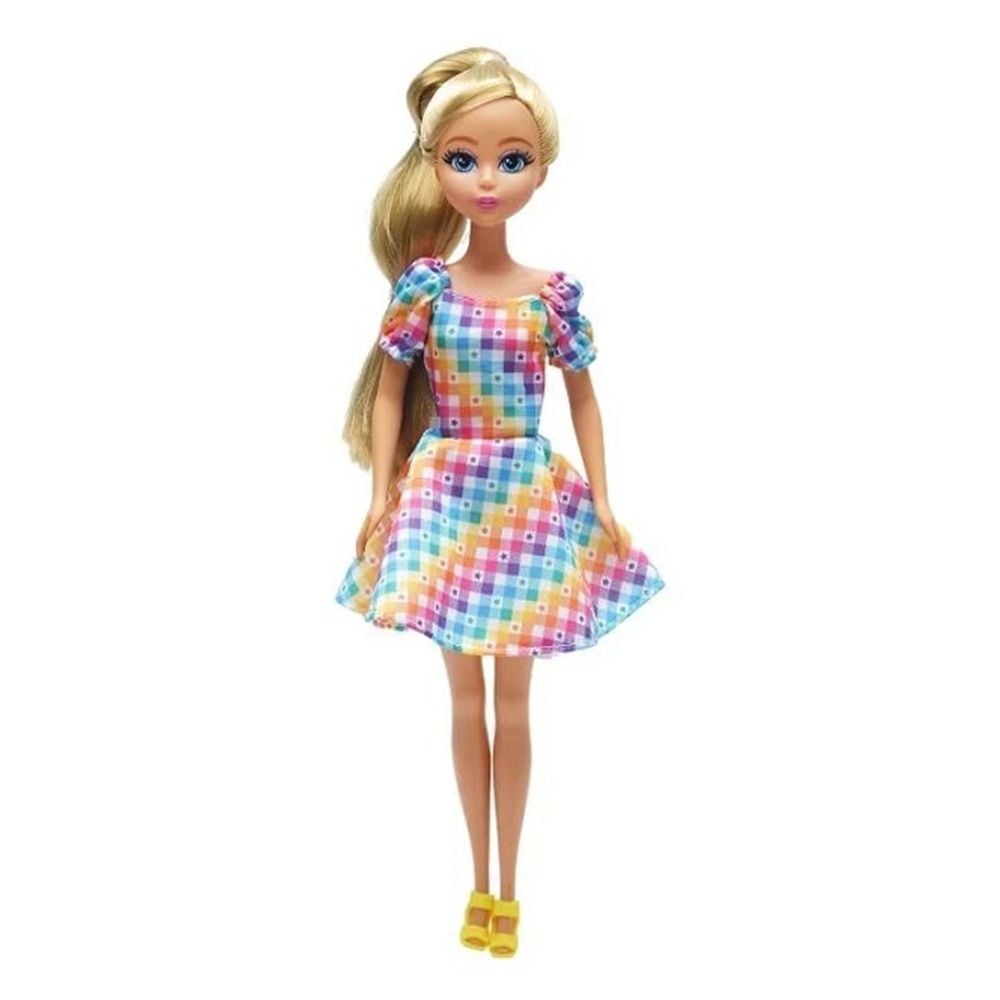 Papusa fashion cu par blond inchis, Dreameez, 33 cm