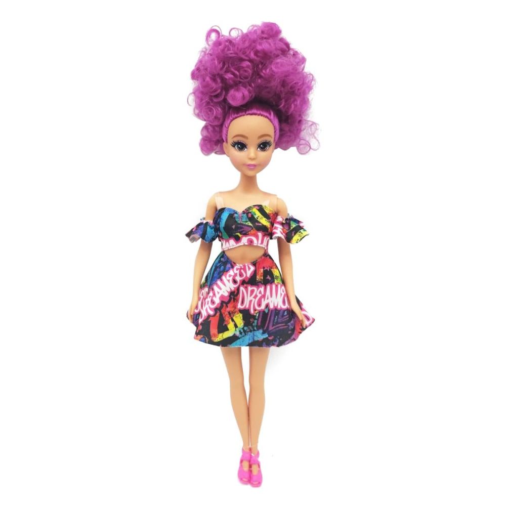 Papusa fashion cu par roz, Dreameez, 33 cm