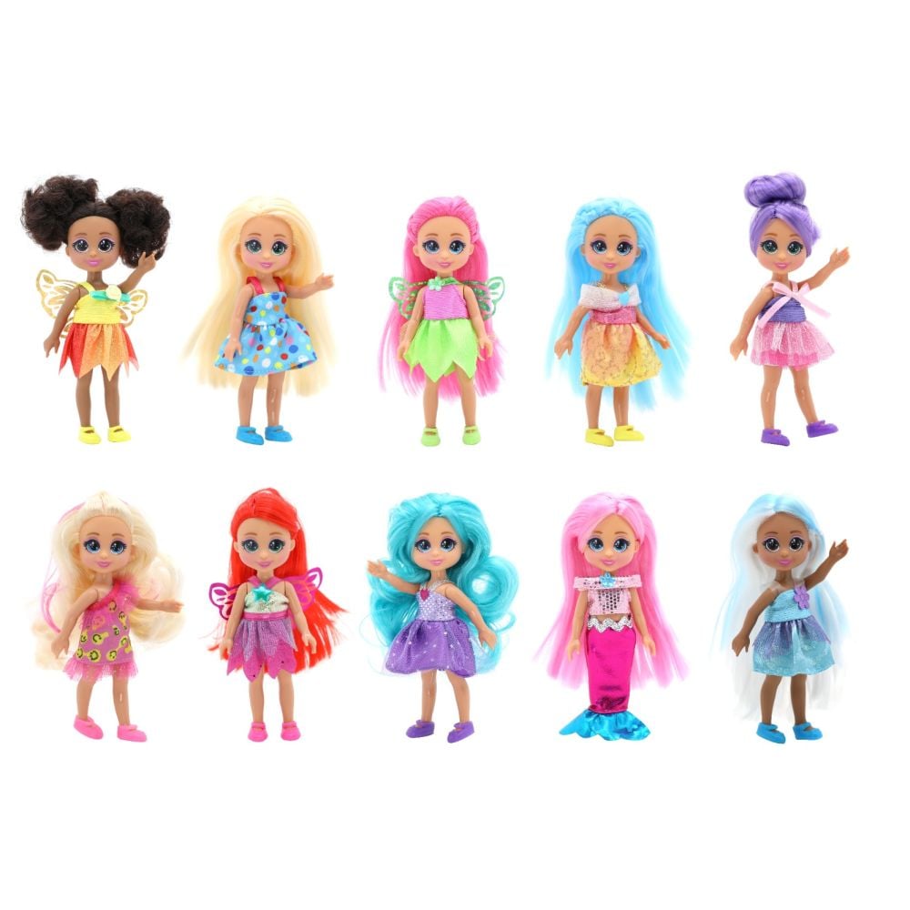Set 10 mini papusi Dreameez, Fantasy Collection, 12 cm