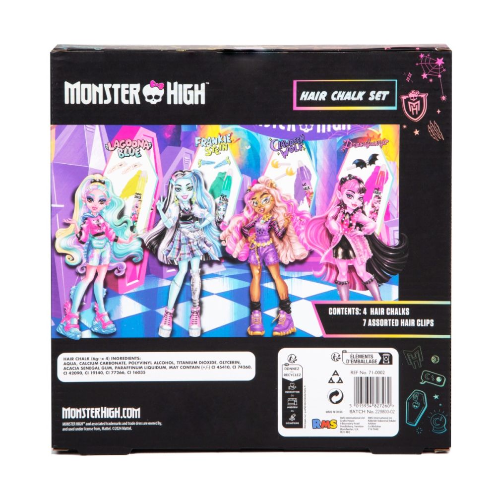 Set creta colorata si accesorii pentru par, Monster High