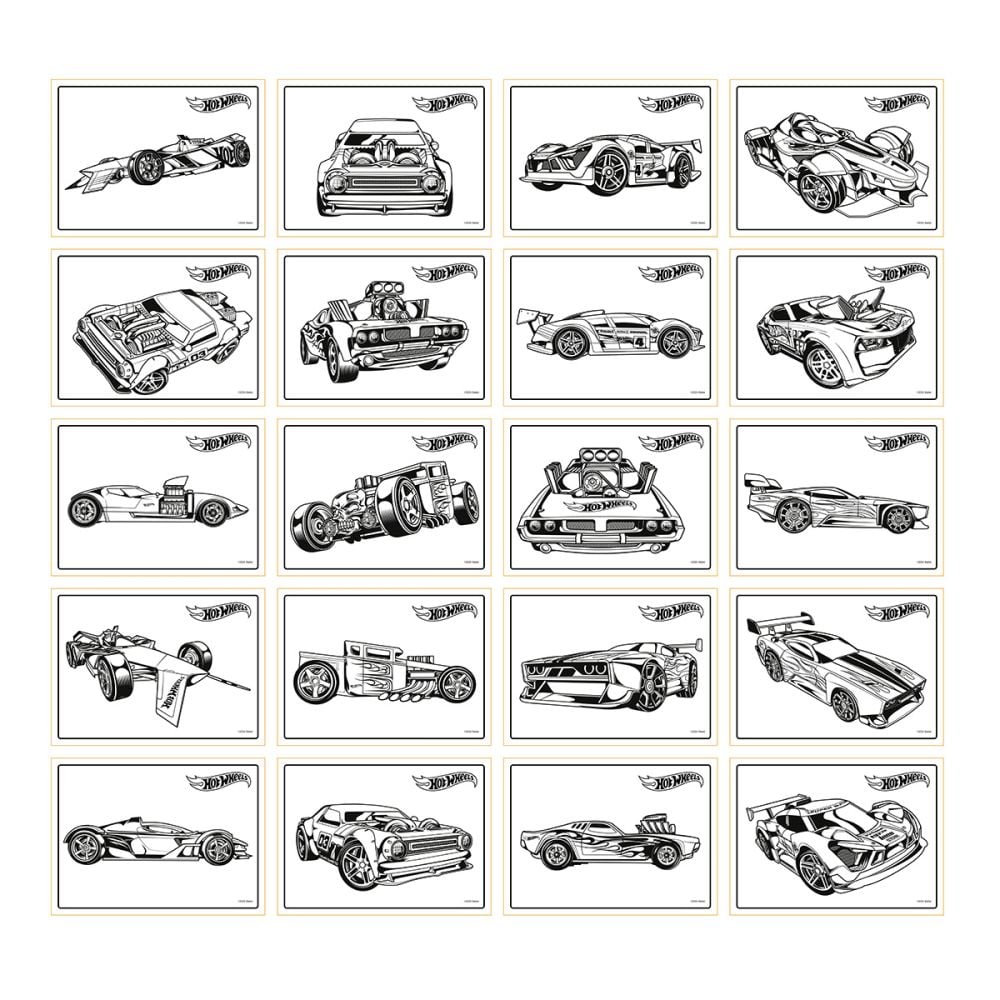 Set pentru desen, Hot Wheels, Fun Bag