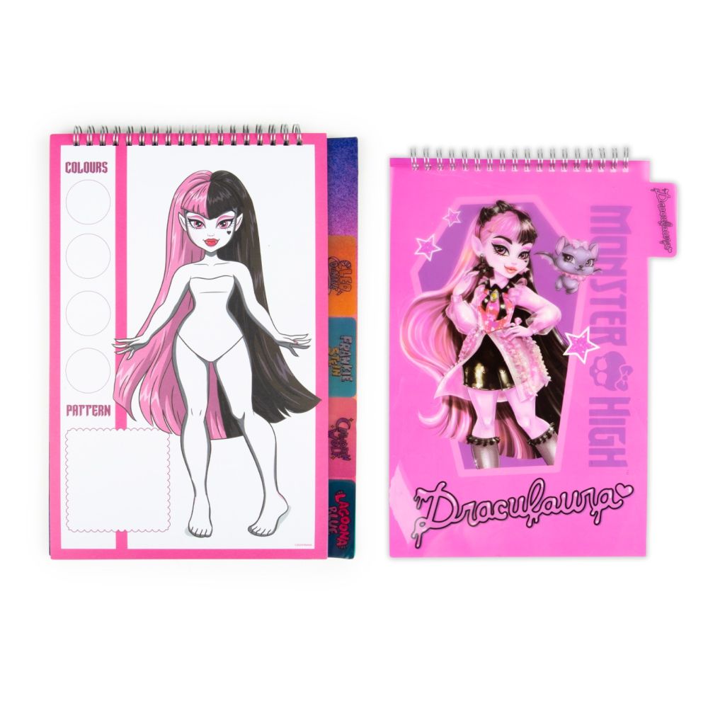 Carte de activitati cu sabloane, Monster High, Fashion Designer Art Pad