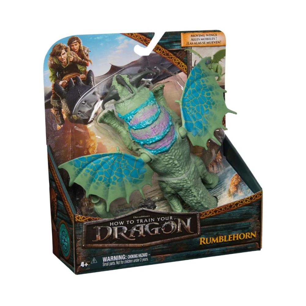 Mini figurina dragon, DreamWorks Dragons, Rumblehorn, 20153911