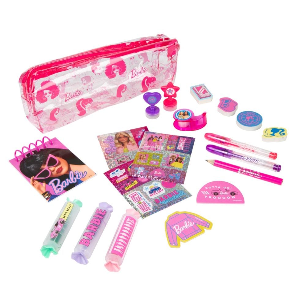 Set rechizite cu penar si accesorii, Barbie, Dreamhouse