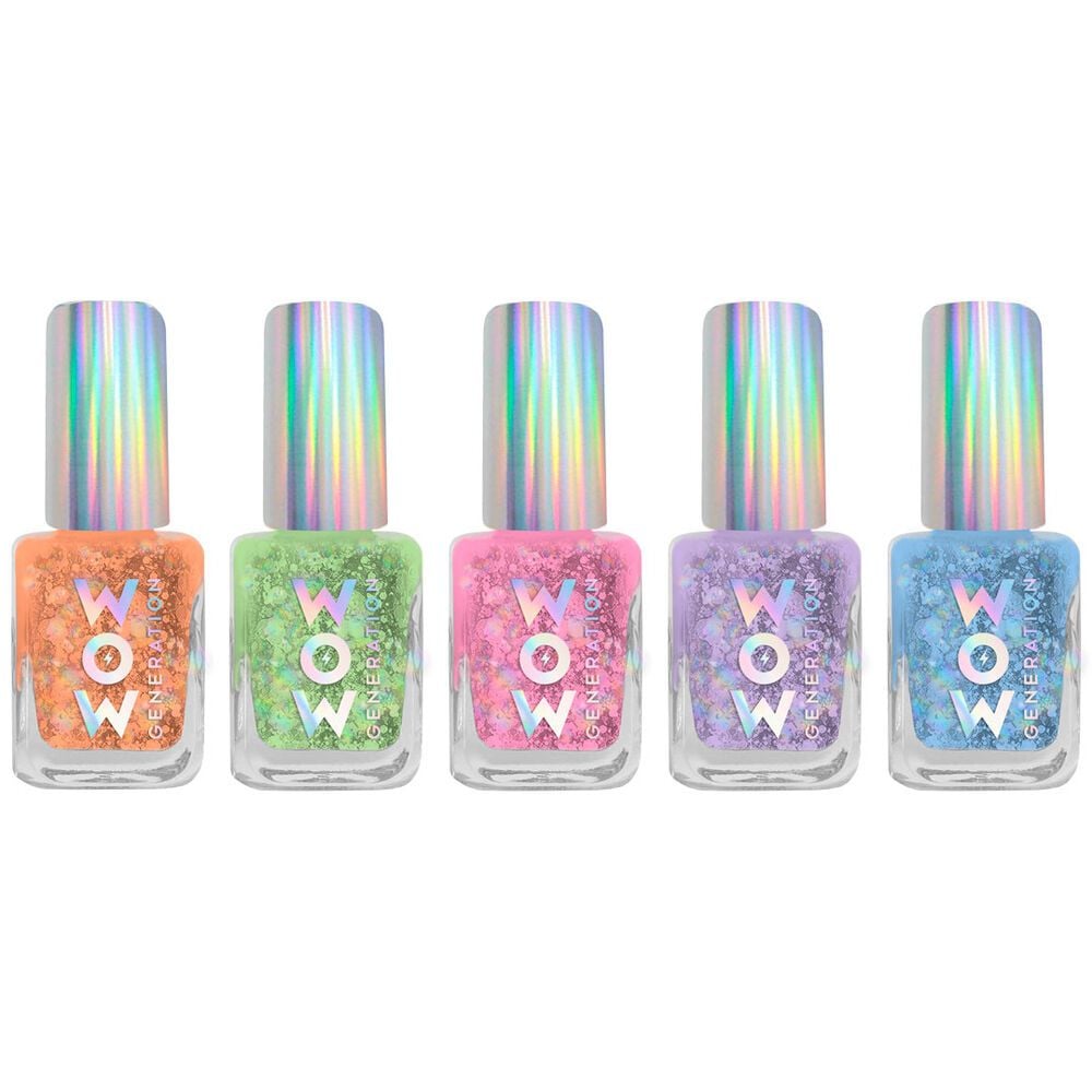 Set 5 lacuri de unghii stralucitoare, Wow Generation, Shine like a Star