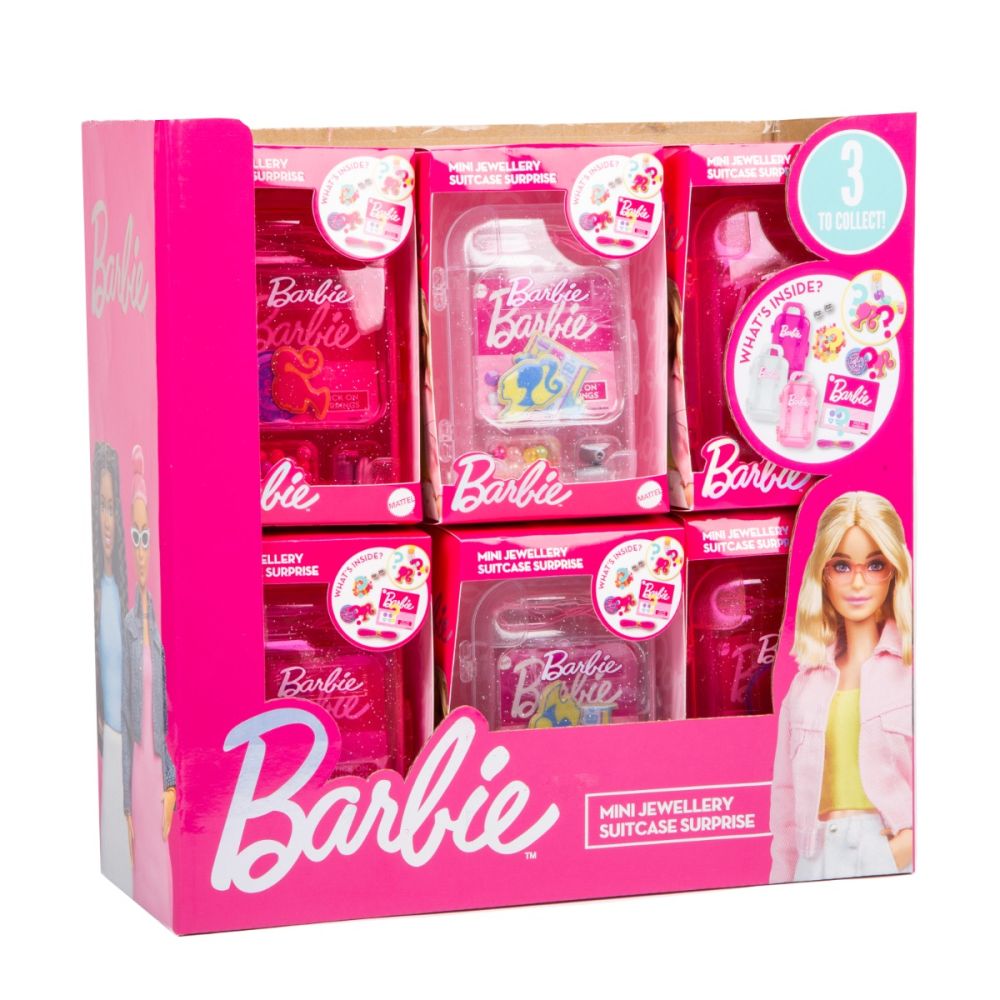 Mini troler cu accesorii surpriza, Barbie Extra