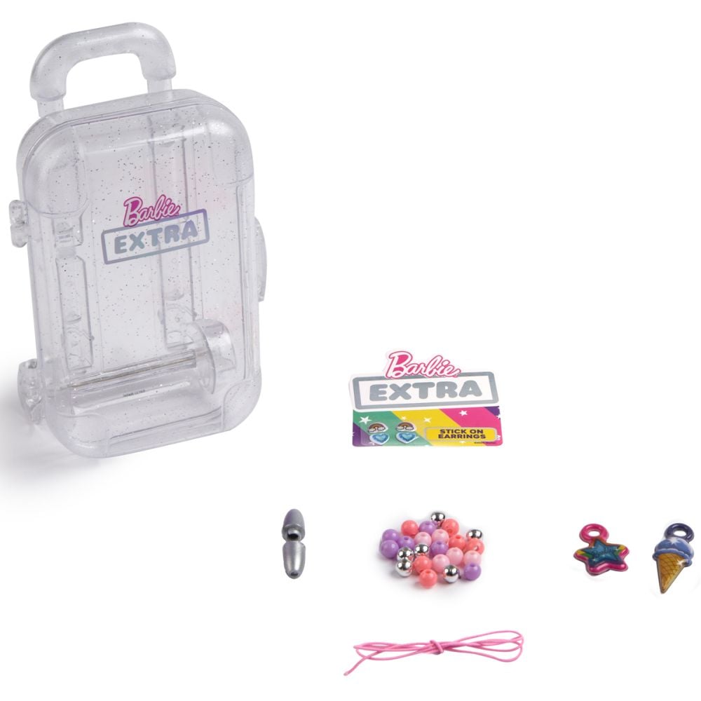 Mini troler cu accesorii surpriza, Barbie Extra