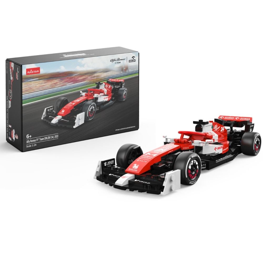Set constructie masinuta, Rastar, Alfa Romeo, F1 C42, 1:24, 340 piese