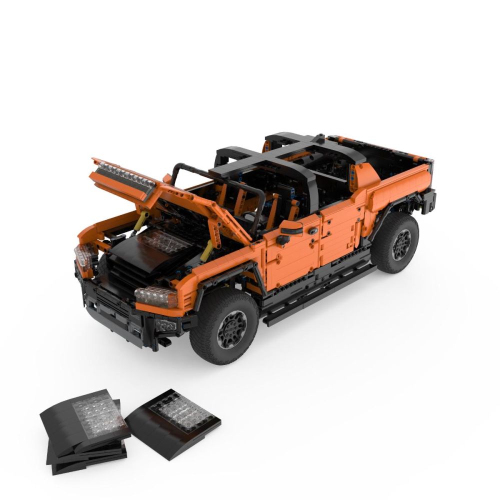 Set constructie masinuta cu telecomanda, Rastar, Hummer Ev, 1:10, 3851 piese