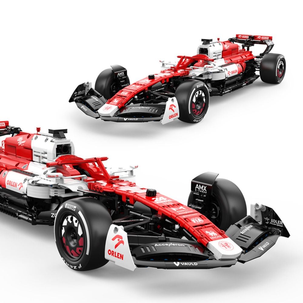 Set constructie masinuta cu telecomanda, Rastar, Alfa Romeo, F1 C42, 1:8, 2261 piese