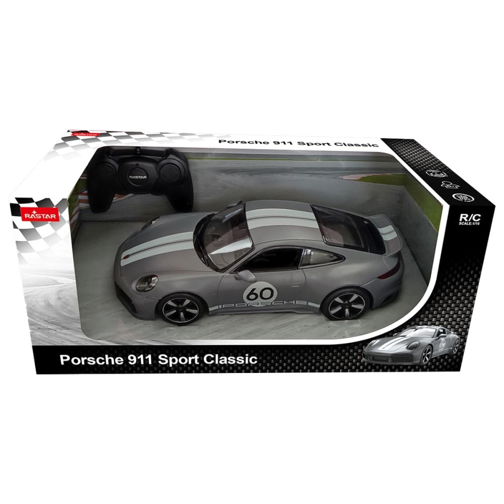 Masinuta cu telecomanda, Rastar, Porsche 911 Sport, 1:16, Gri
