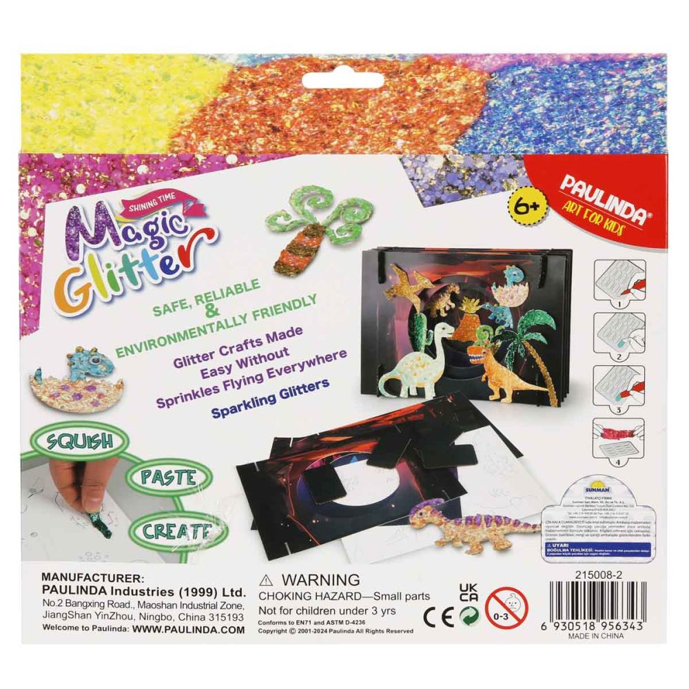Set de creatie cu sclipici Paulinda, Magic Glitter 3D, Space Travel