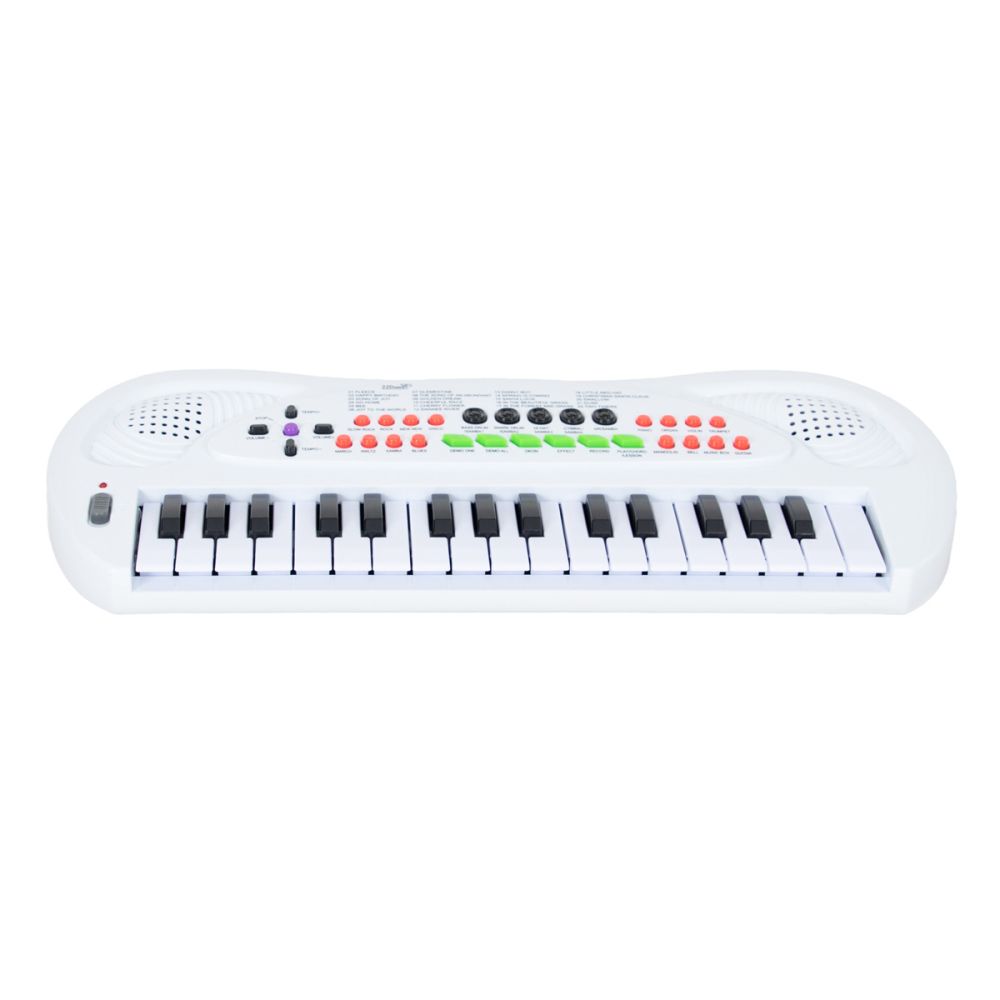 Orga electronica cu microfon, Eccho, 32 clape, Alb