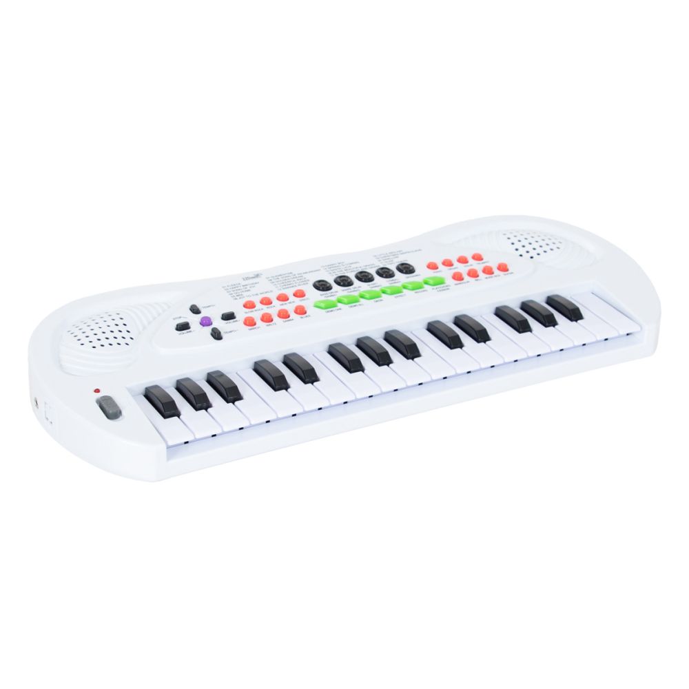 Orga electronica cu microfon, Eccho, 32 clape, Alb