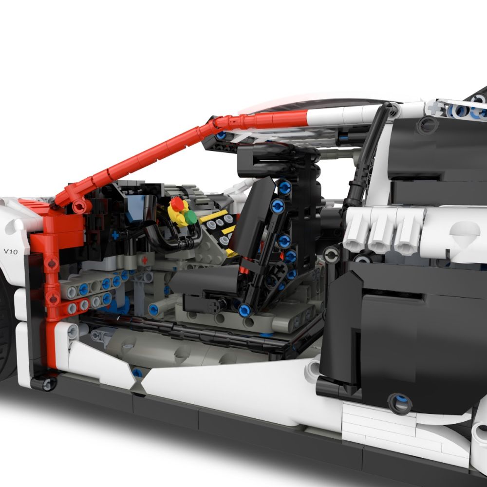 Set constructie masinuta cu telecomanda, Rastar, Audi R8 GT3, 1:8, 3322 piese