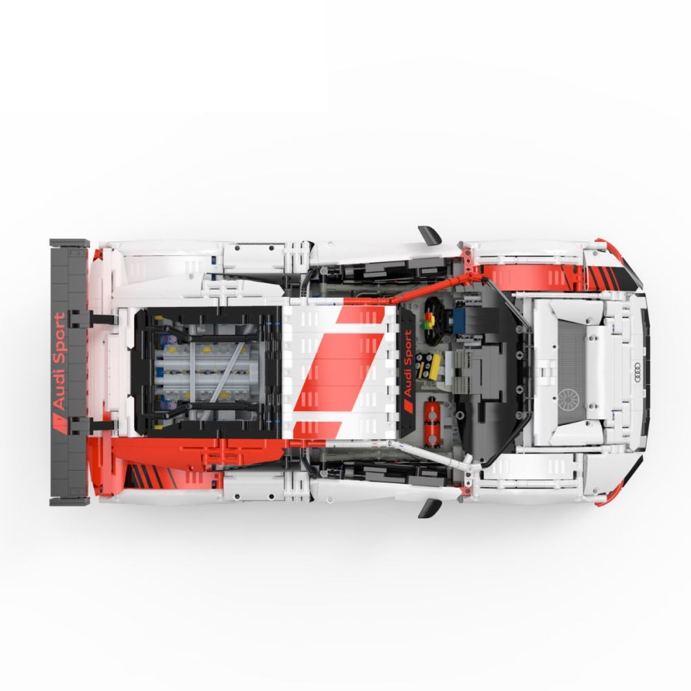 Set constructie masinuta cu telecomanda, Rastar, Audi R8 GT3, 1:8