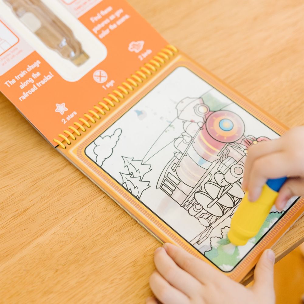 Set 4 planse de colorat cu apa, Melissa & Doug, Vehicule, 6074877