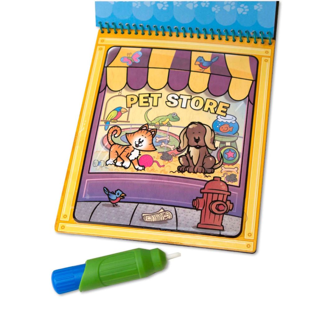 Set 4 planse de colorat cu apa, Melissa & Doug, Animale, 6074878