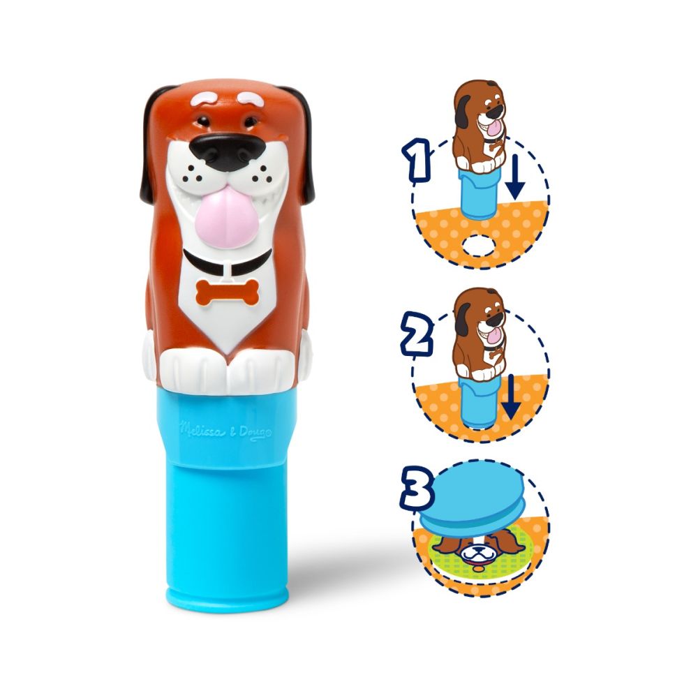 Set activitatati cu autocolante si stampila, Melissa & Doug, Sticker WOW, Catel, 6074891