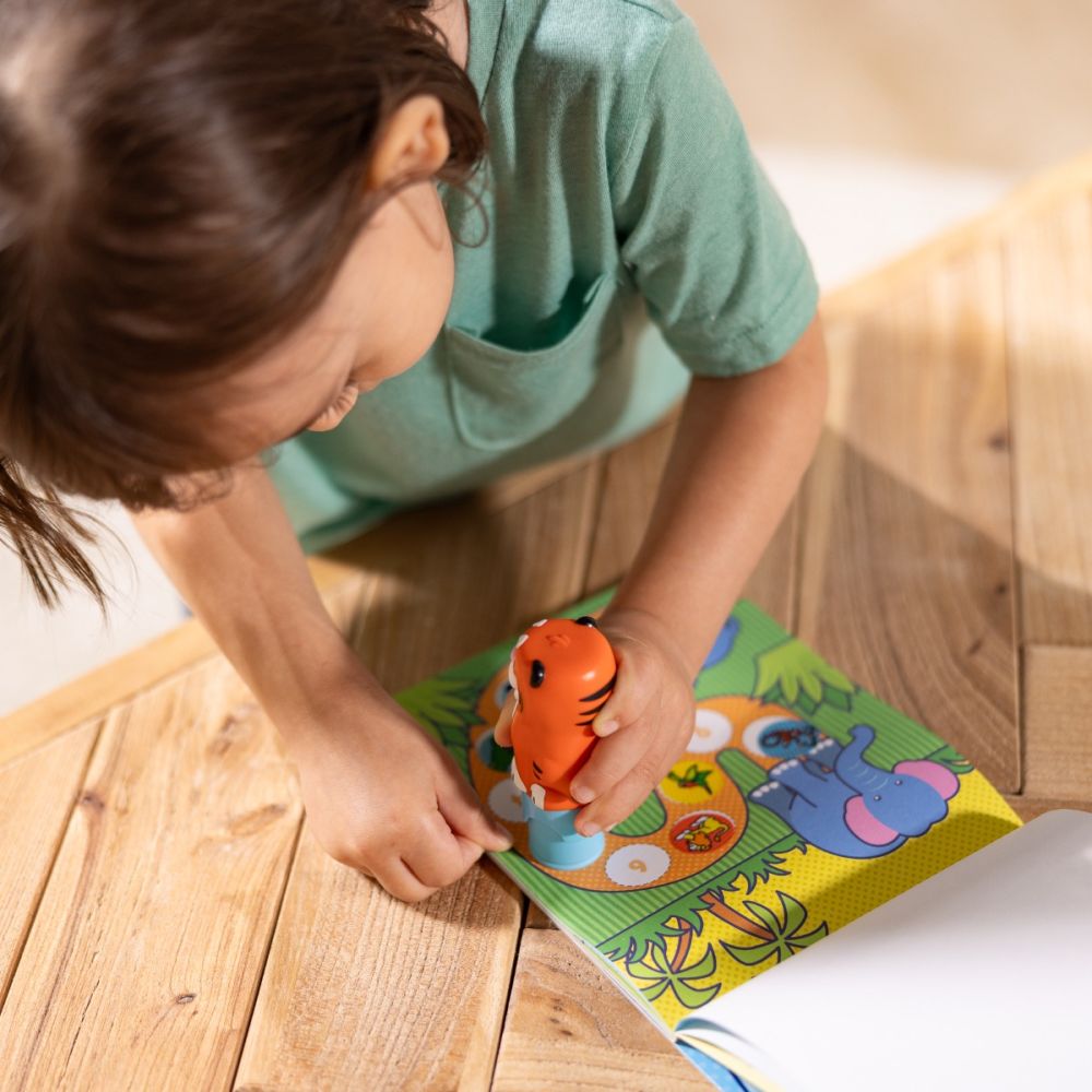 Set activitatati cu autocolante si stampila, Melissa & Doug, Sticker WOW, Tigru, 6074897