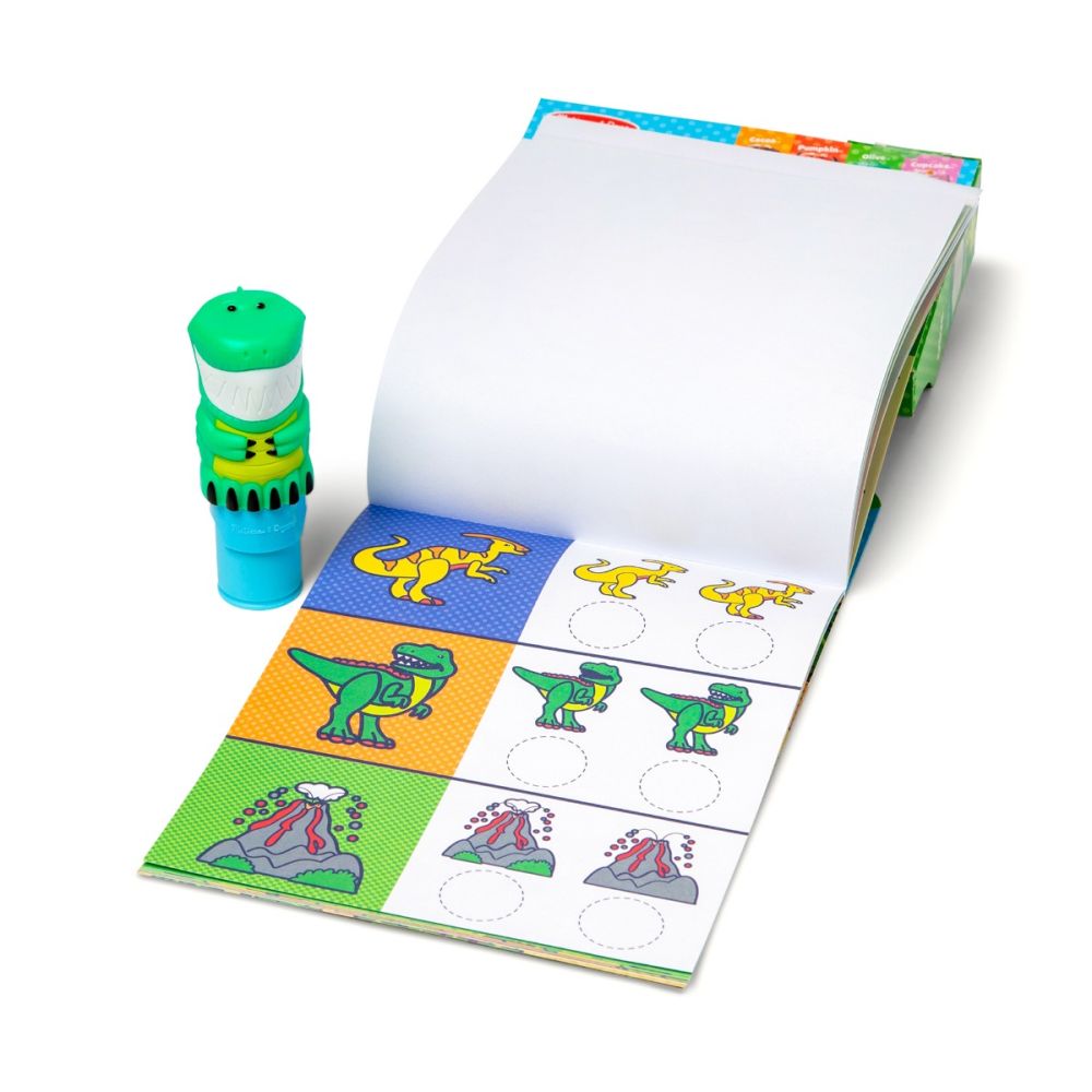 Set activitatati cu autocolante si stampila, Melissa & Doug, Sticker WOW, Dinozaur, 6074899