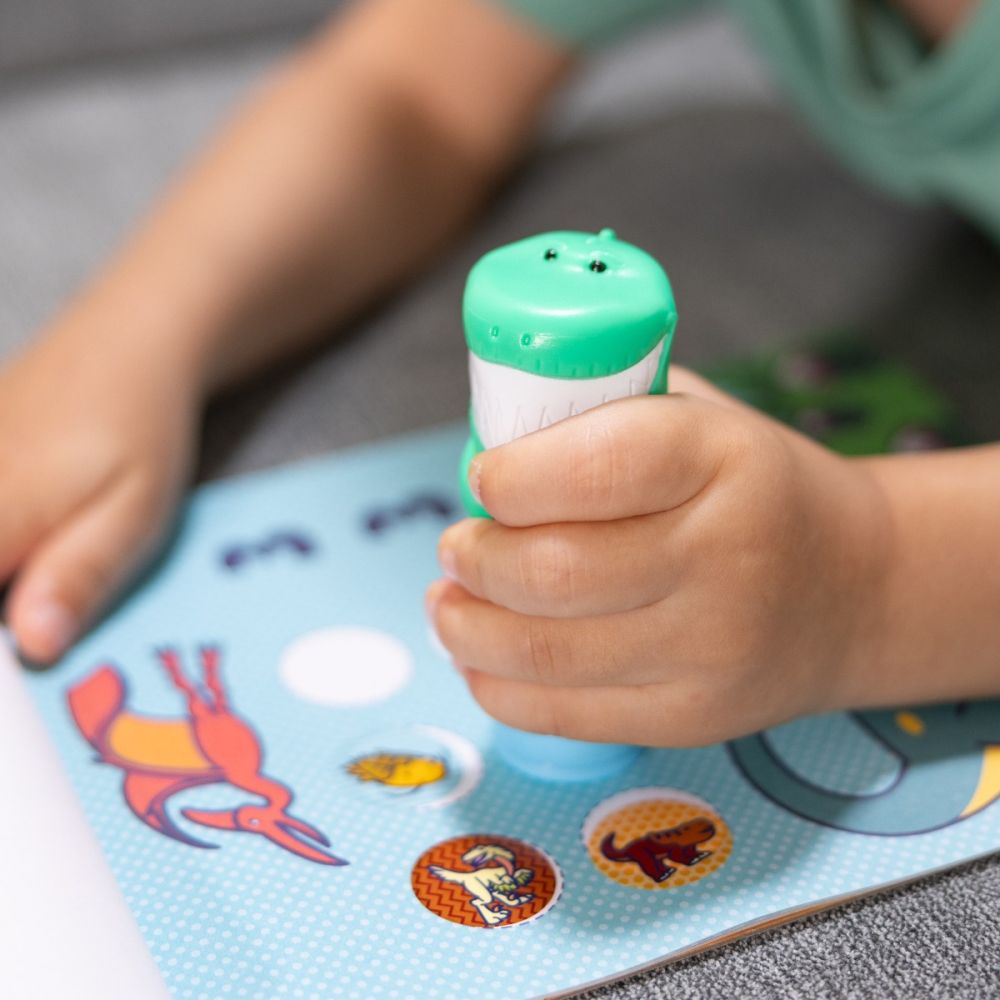 Set activitatati cu autocolante si stampila, Melissa & Doug, Sticker WOW, Dinozaur, 6074899
