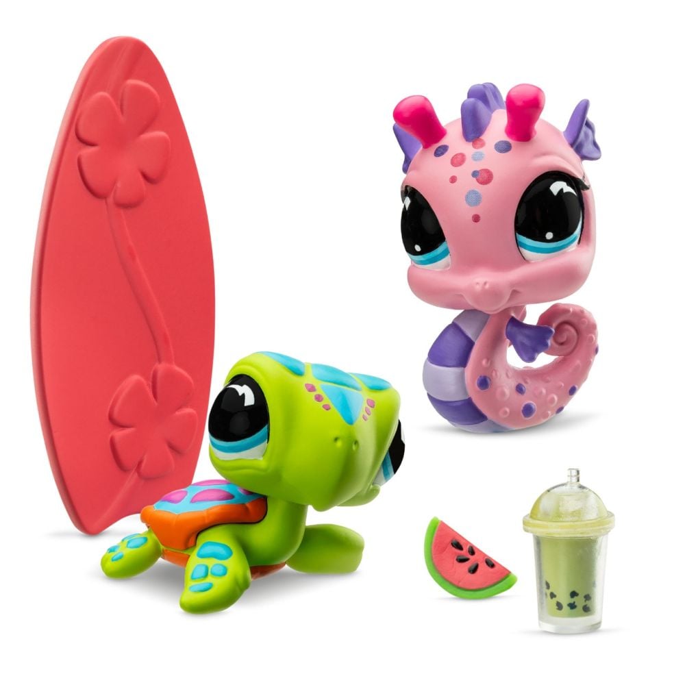 Set 2 figurine cu accesorii, Littlest Pet Shop, Pet Pairs Minis, S4