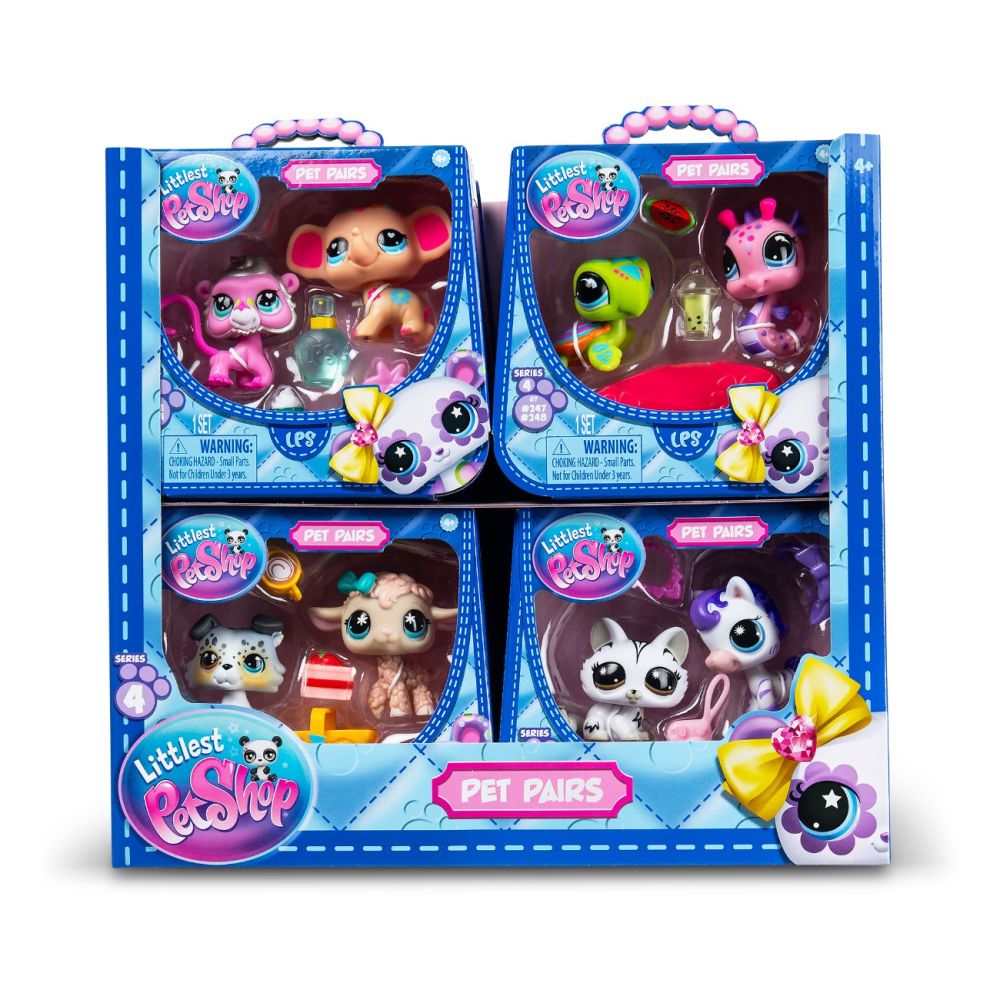 Set 2 figurine cu accesorii, Littlest Pet Shop, Pet Pairs Minis, S4