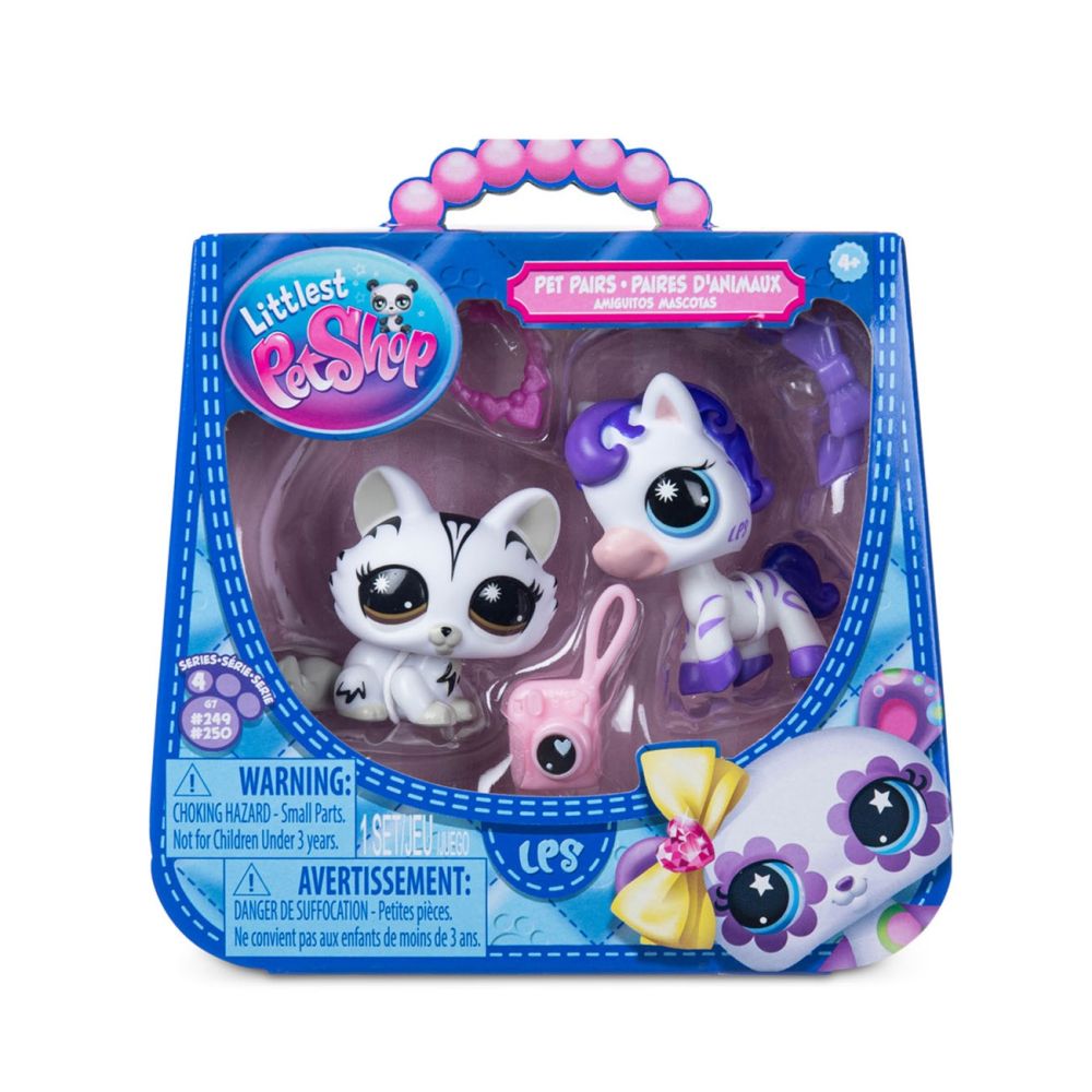 Set 2 figurine cu accesorii, Littlest Pet Shop, Pet Pairs Minis, S4
