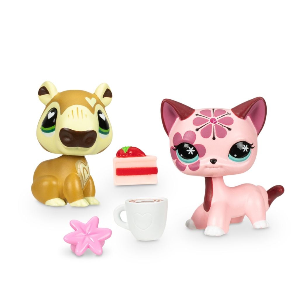 Set 2 figurine cu accesorii, Littlest Pet Shop, Holiday Pet Pairs, S4