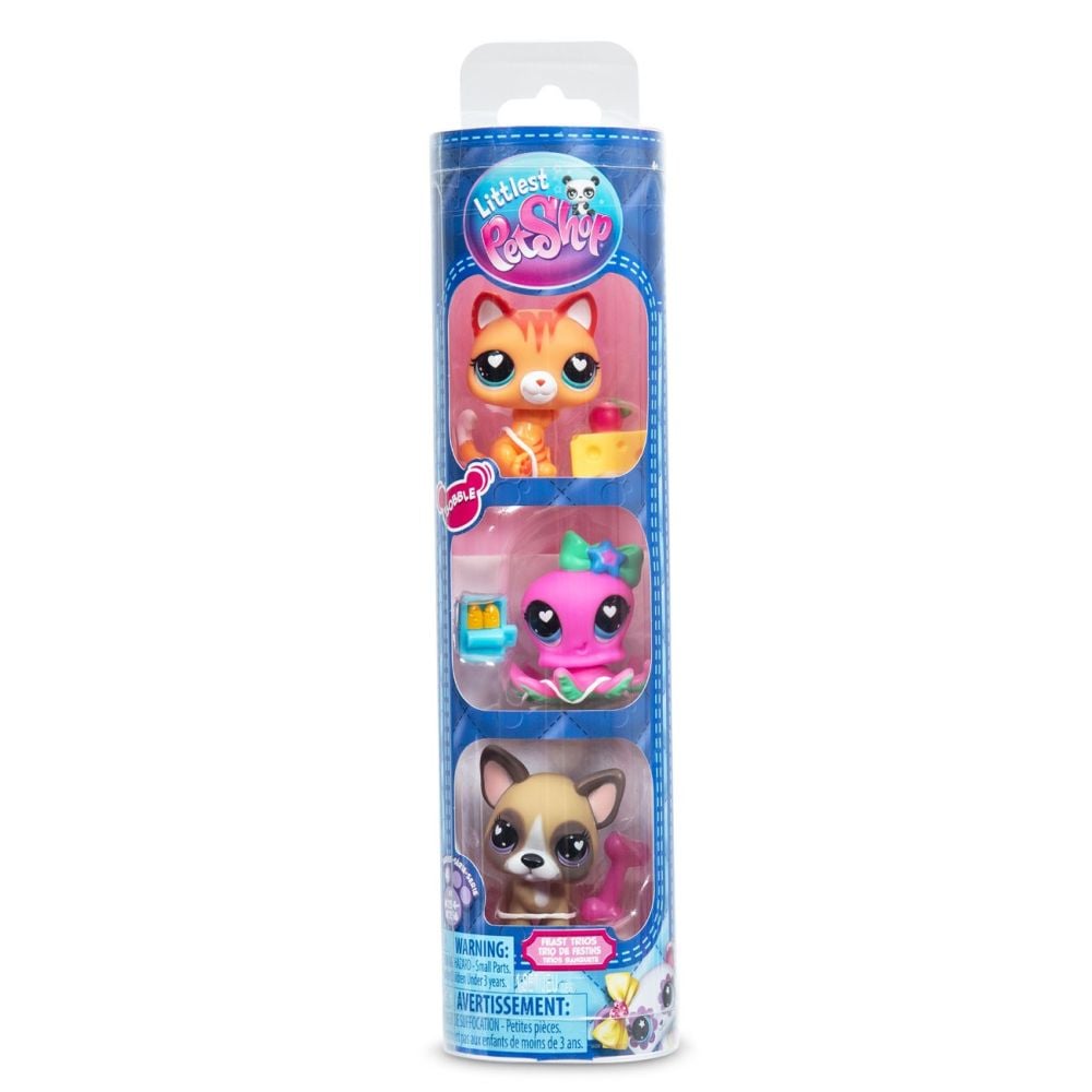 Set 3 figurine, Littlest Pet Shop, Miniatures Bobble, S4