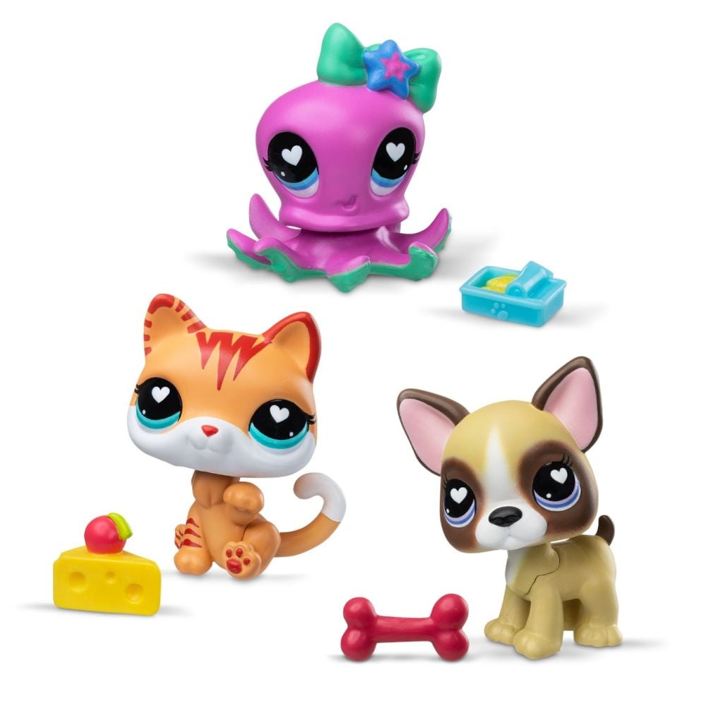 Set 3 figurine, Littlest Pet Shop, Miniatures Bobble, S4