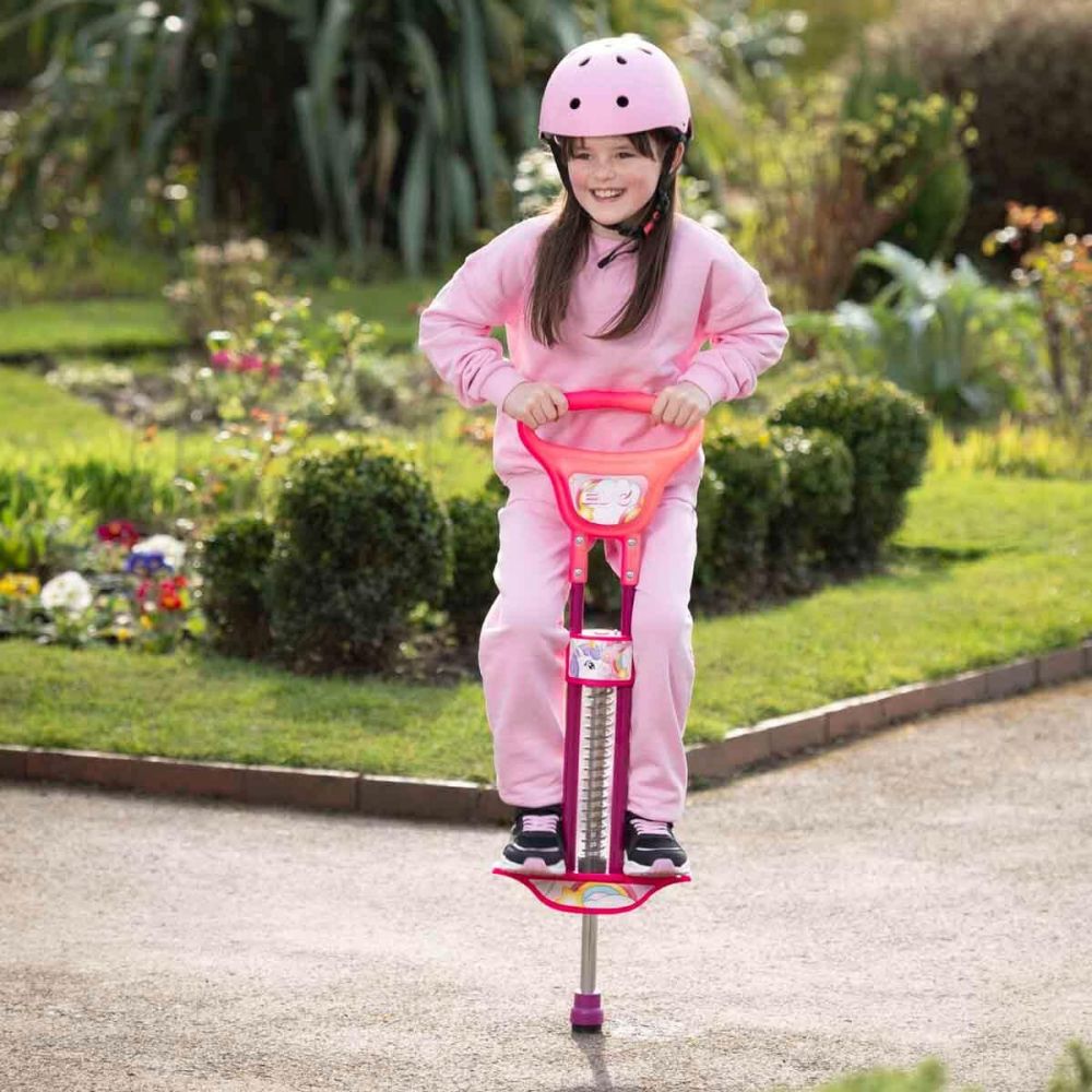 Pogo Stick cu lumini, Evo, Unicorn