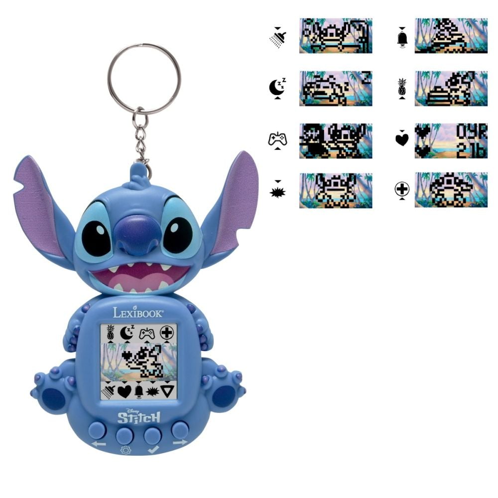 Mini consola cu 3 jocuri, Lexibook, Disney Stitch, My Best-E