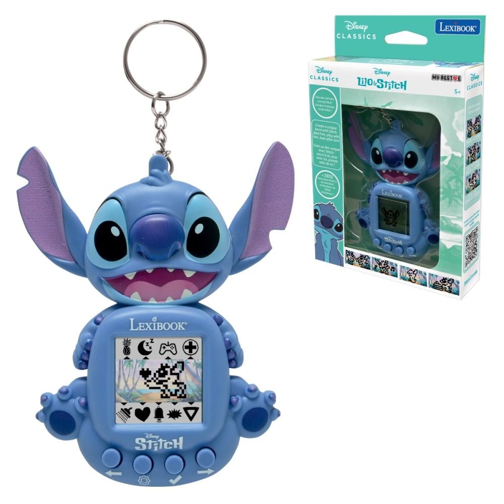 Mini consola cu 3 jocuri, Lexibook, Disney Stitch, My Best-E