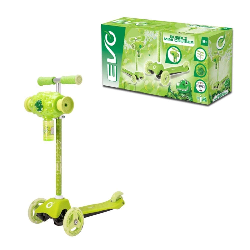Trotineta cu 3 roti, Evo, Bubblz Mini Cruiser, Dino