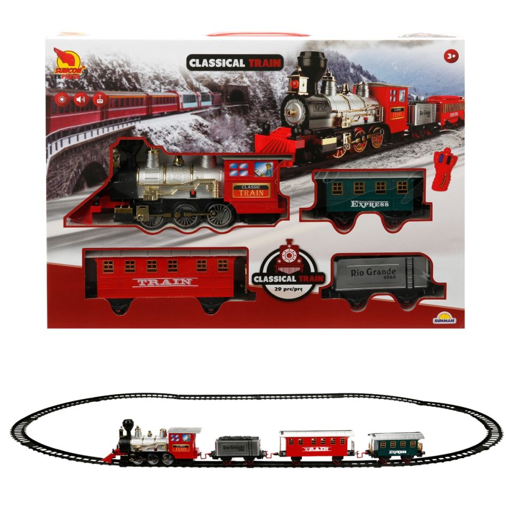 Trenulet cu lumini si sunete, Suncon, Classical Train, 29 piese