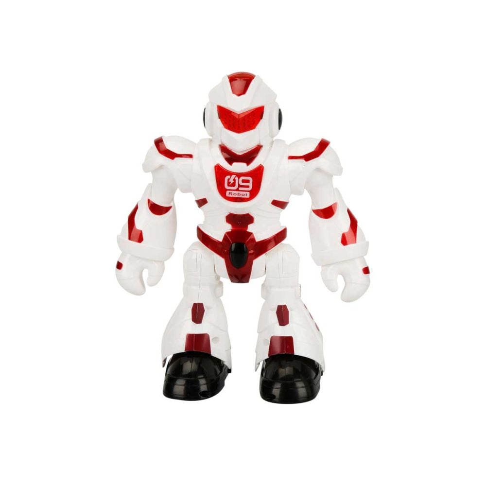 Robot cu telecomanda, lumini si sunete, Sunman, Rosu