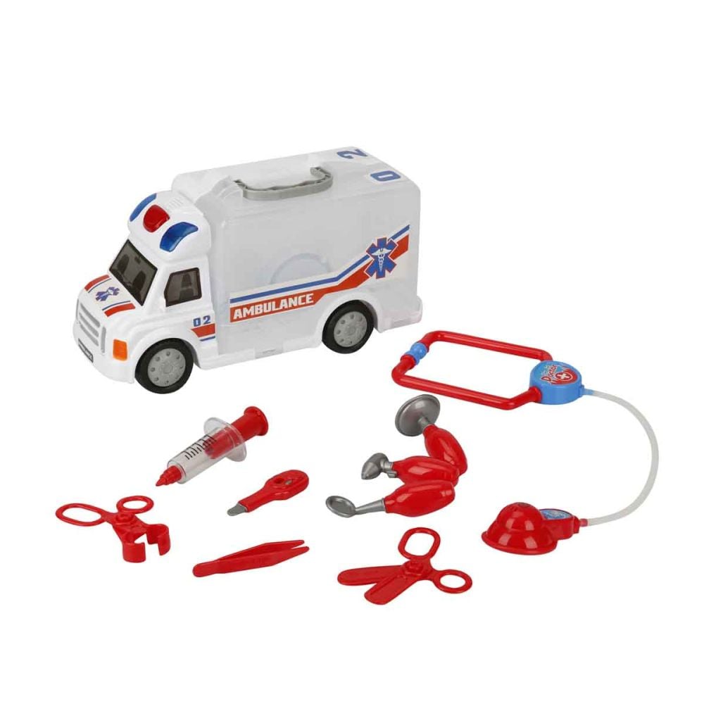 Ambulanta cu lumini si sunete, Zapp Toys, 9 accesorii | Noriel