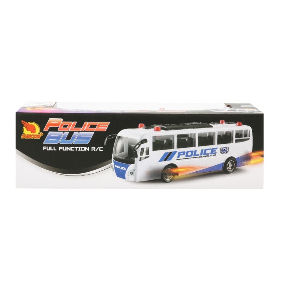 Autobuz de politie cu telecomanda, Suncon, 30 cm