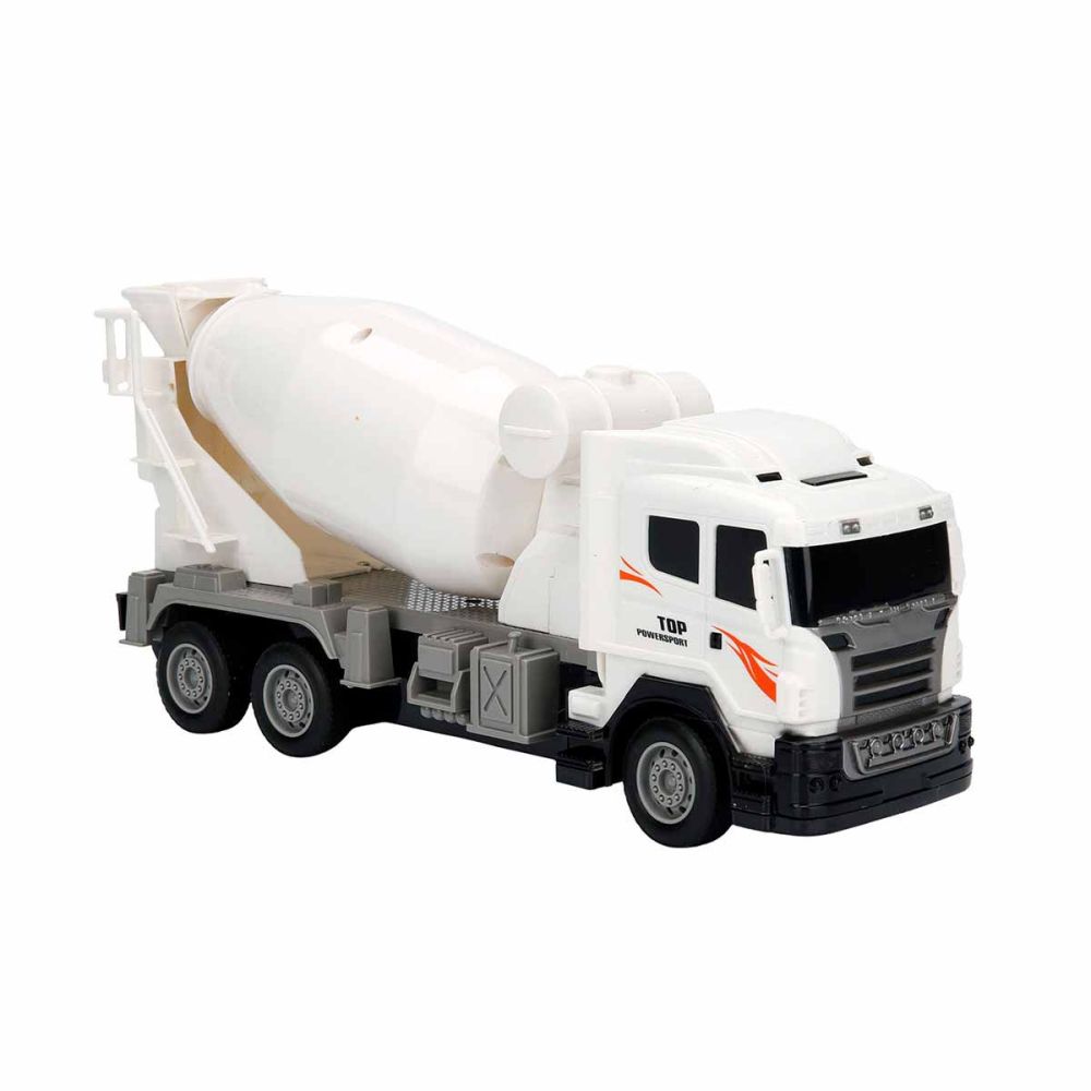 Camion cu betoniera si telecomanda, Suncon, 1:32, Alb