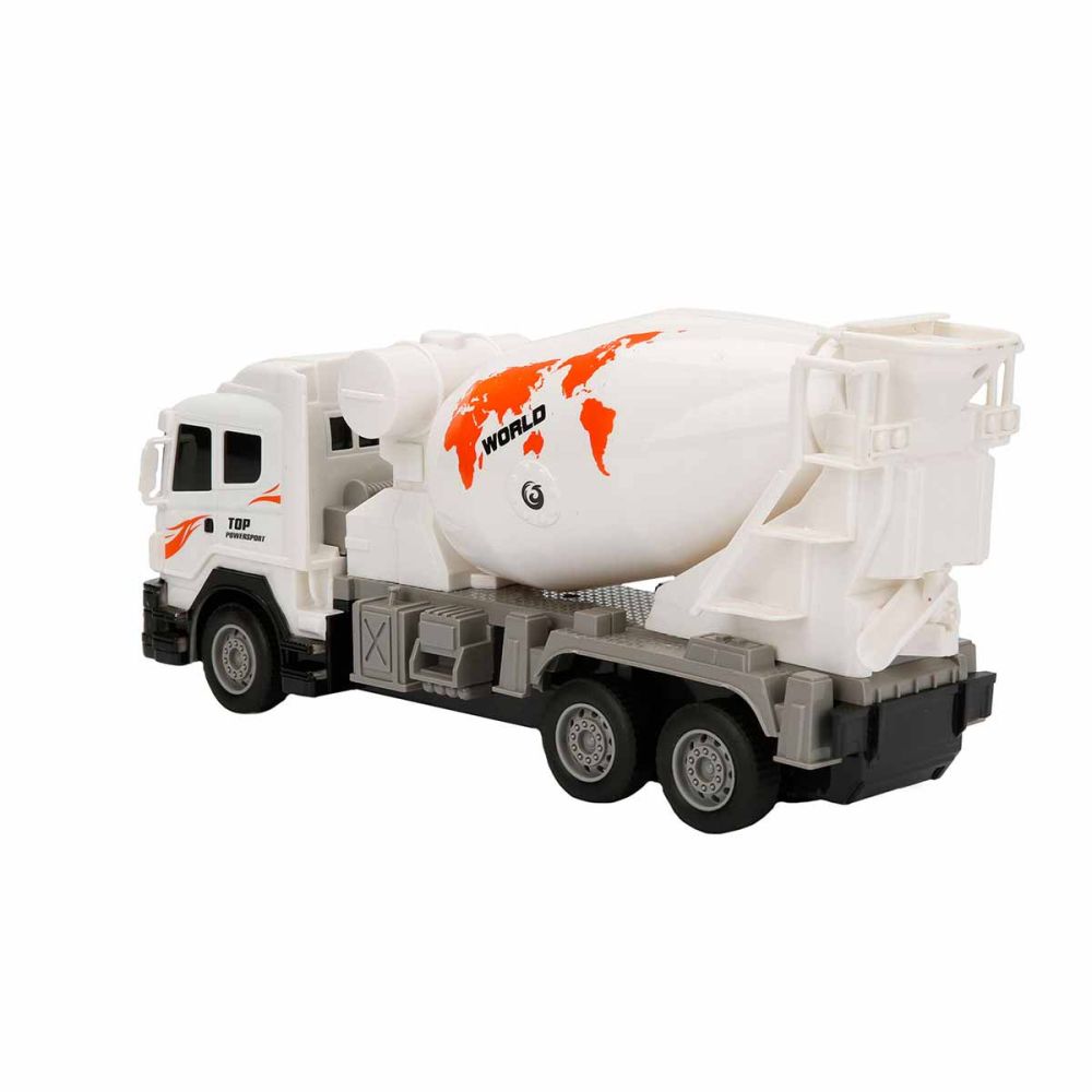 Camion cu betoniera si telecomanda, Suncon, 1:32, Alb